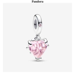Pandora Pink Family Tree & Heart Dangle Charm